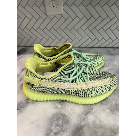 Adidas Yeezy Boost 350 V2 Yeezreel FW5191 Size 9.5 Non-Reflective Green Black main image 12